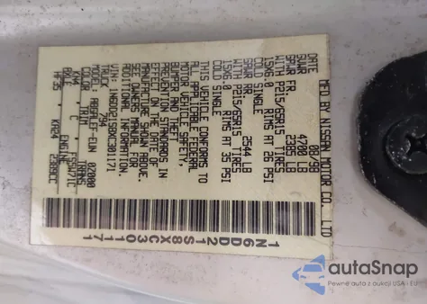 1999 Nissan Frontier Xe from USA, damaged, VIN 1N6DD21S8XC301171